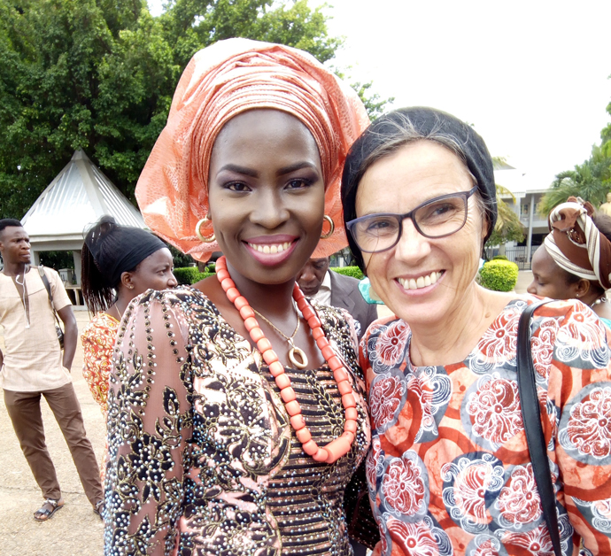 Christiane Heinsdorff auf einem Familienfest.