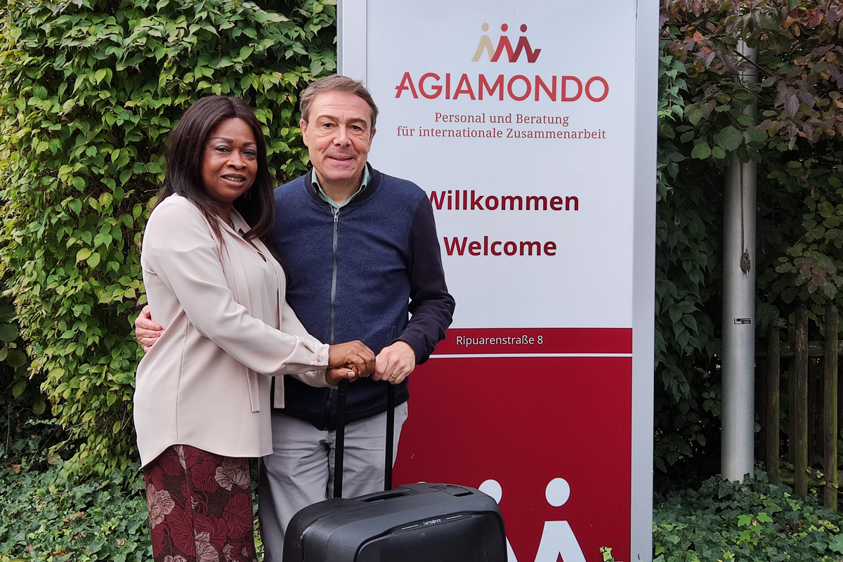 Frank und Mélanie Kahnert verabschieden sich bei AGIAMONDO