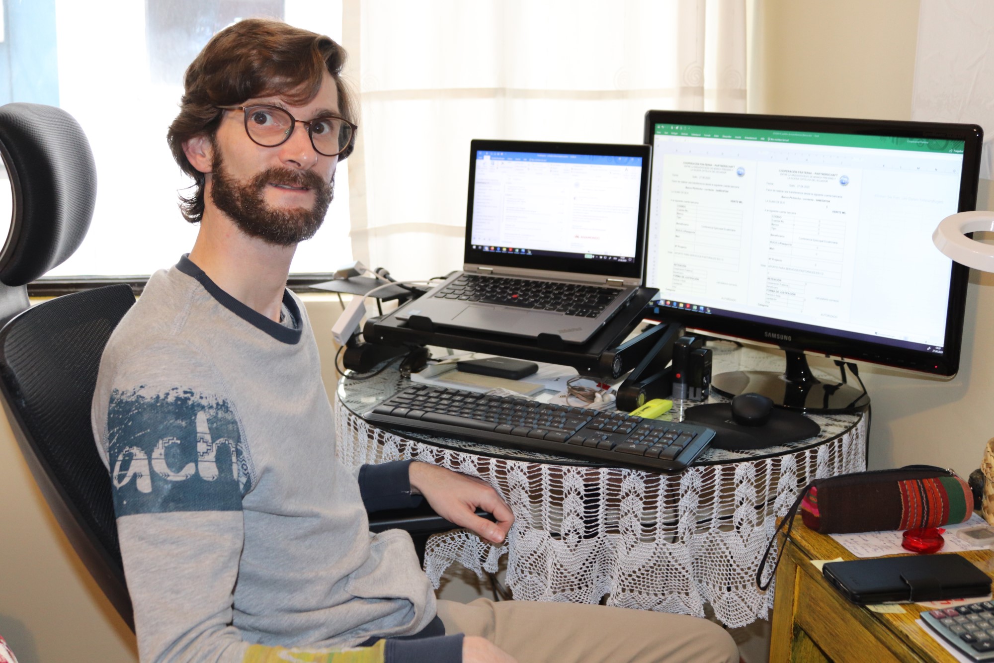 Markus Linsler im Homeoffice in Ecuador