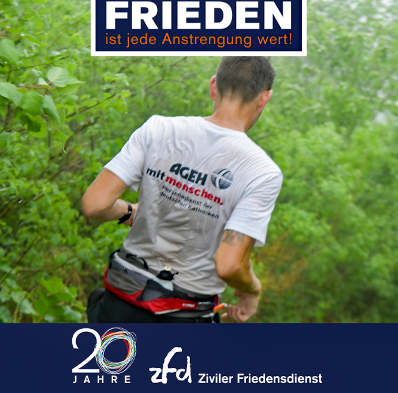 2019 - AGIAMONDO-Fachkraft Wolf Kantelhard läuft für "Sweat for Peace".