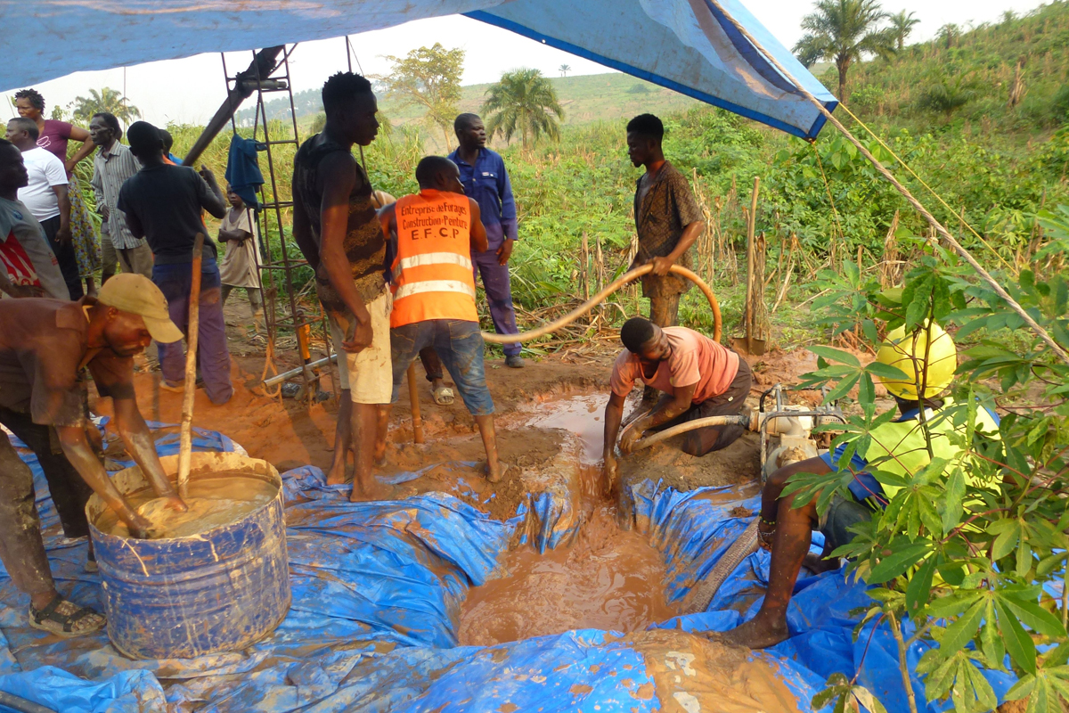 Bau eines manuellen Brunnens