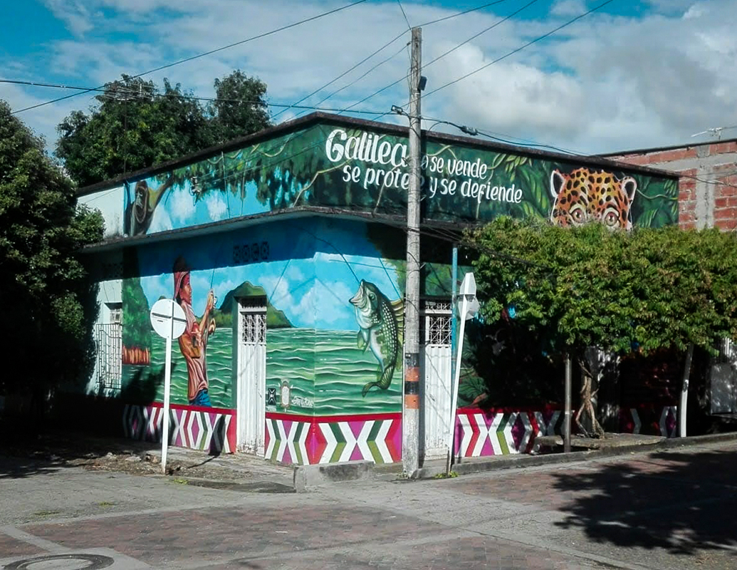 Wandbild von PODION in der Tolima-Provinz