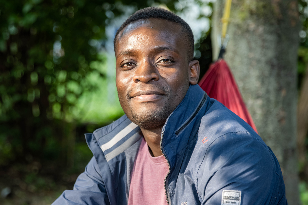 Reagan Ochieng ist vor einigen Monaten mit seiner Partnerin Sophia Zimmermann und Baby nach Deutschland gekommen.