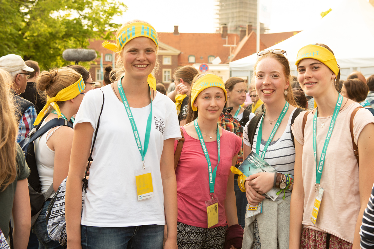 Helfer*innen auf dem Katholikentag 2018 in Münster