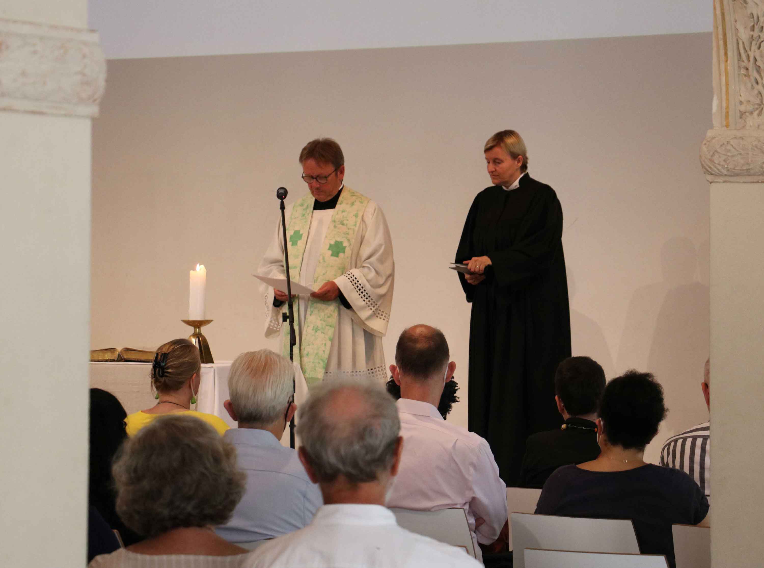 Der ökumenische Gottesdienst wurde geleitet von Pfarrerin Dr. Dagmar Pruin, Präsidentin Brot für die Welt und Prälat Dr. Karl Jüsten, katholischer Geschäftsführer der GKKE.