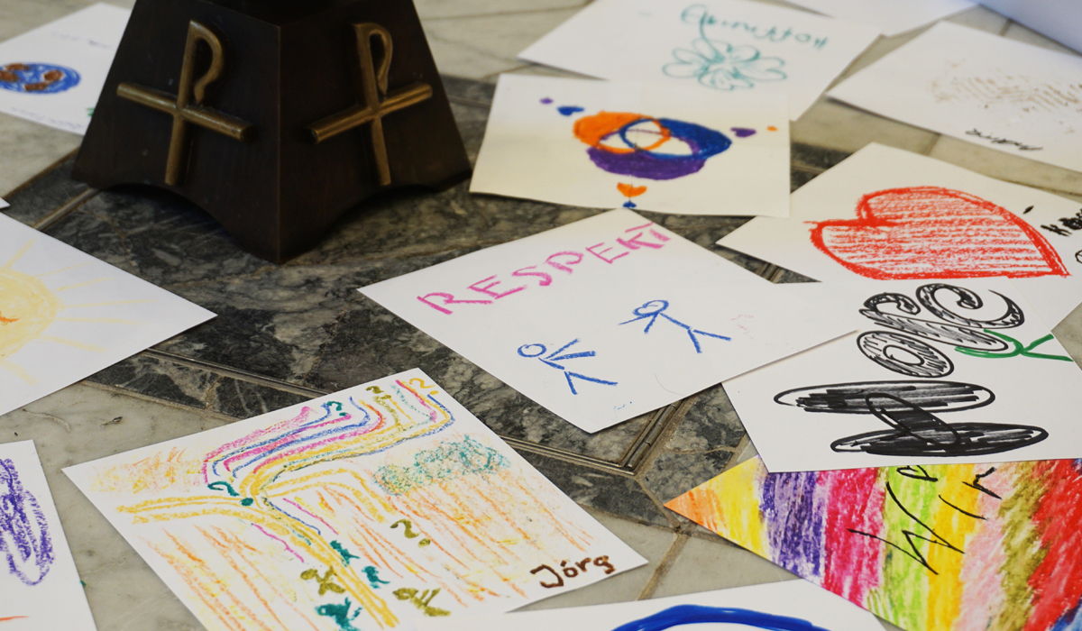 Farbenfrohe Ergebnisse der Kreativaktion