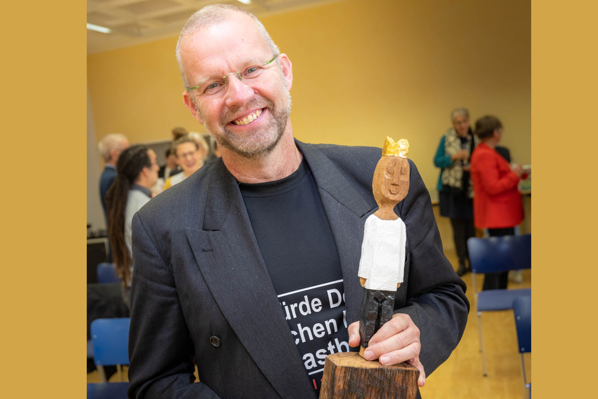 Diakon Ralf Knoblauch ist der Schöpfer der Königsskulptur.