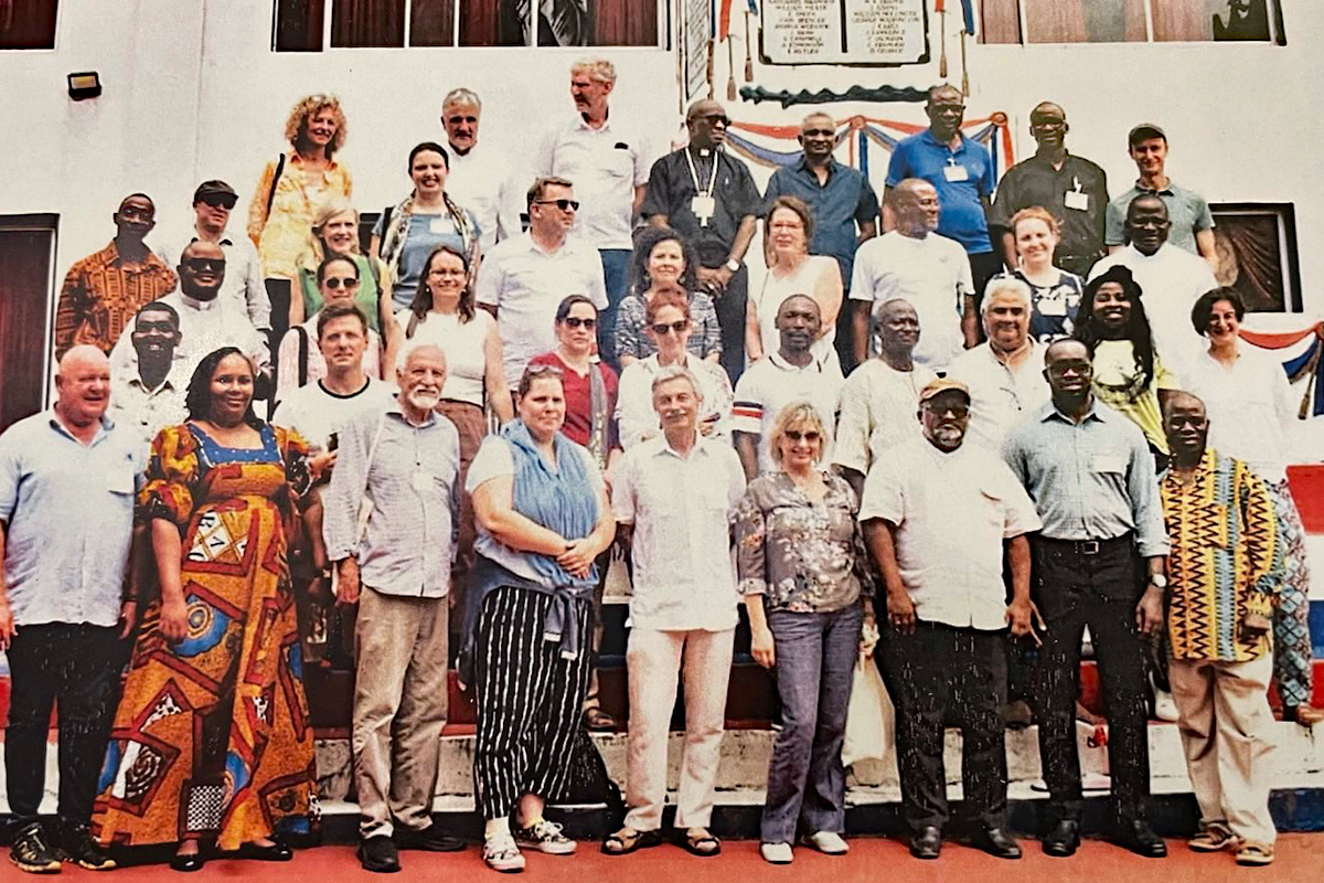 Die Teilnehmer*innen des ZFD-Workshops in Liberia.