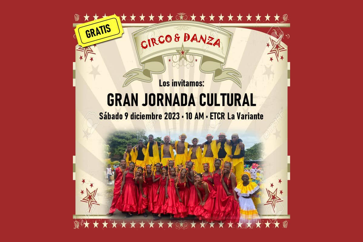 Mit dem einladenden bunten Plakat wirbt die Jugendtanzgruppe für eine ihrer Veranstaltungen.