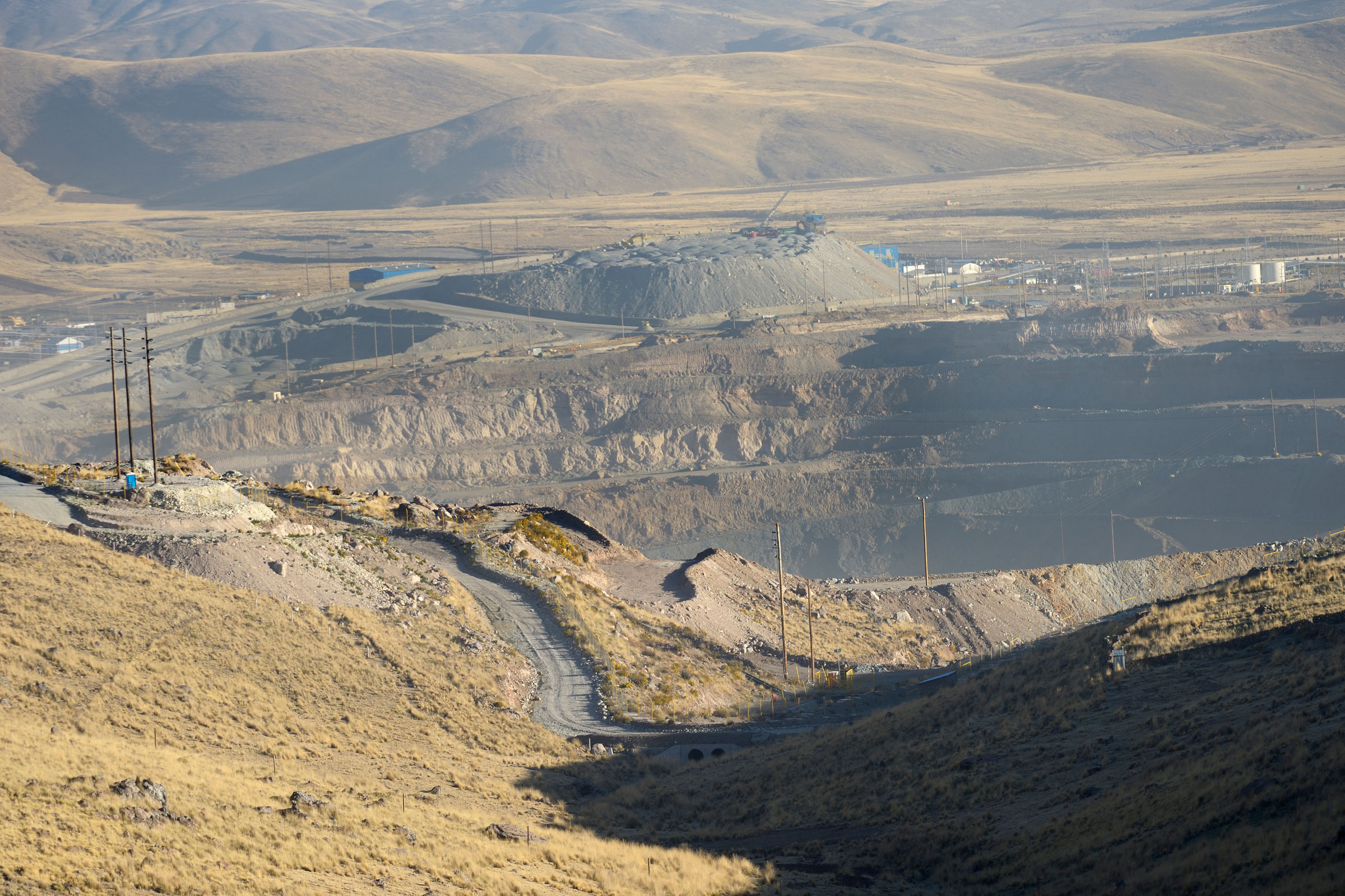 Tagebau der Kupfermine Tintaya nahe der Stadt El Espinar in Peru